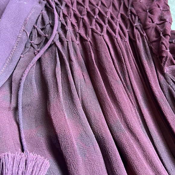 This adorable dress is burgundy with hombre tones - Picture 5 of 6